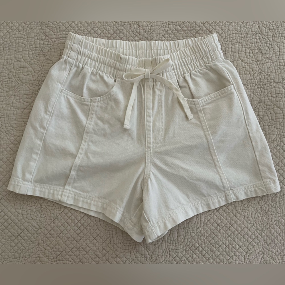 High-Waisted Cotton Shorts
